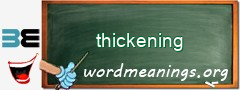WordMeaning blackboard for thickening